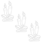 vidaXL Figurine lumânări de Crăciun cu 144 LED-uri, 3 buc., 70x42 cm