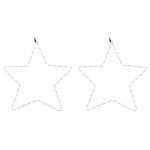 vidaXL Figurină stea de Crăciun 48 LED-uri, 2 buc., alb cald, 56 cm