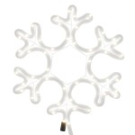 vidaXL Figurină Fulg de Zăpadă de Crăciun LED 2 buc. alb cald 27x27 cm