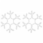 vidaXL Figurină Fulg de Zăpadă de Crăciun LED 2 buc. alb cald 38x37 cm