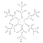 vidaXL Figurină Fulg de Zăpadă de Crăciun LED 2 buc. alb cald 59x59 cm