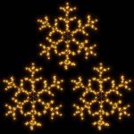 vidaXL Figurină Fulg de Zăpadă de Crăciun LED 2 buc. alb cald 59x59 cm vidaXL Figurină Fulg de Zăpadă de Crăciun LED 2 buc. alb cald 59x59 cm