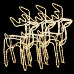 vidaXL Figurină ren de Crăciun, 3 buc., alb cald, 76x42x87 cm