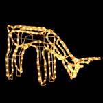 vidaXL Figurină ren de Crăciun, 2 buc., alb cald, 73x31x45 cm