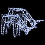 vidaXL Figurină ren de Crăciun, 3 buc., alb rece, 73x31x45 cm