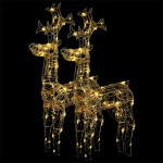 vidaXL Decorațiuni reni de Crăciun, 2 buc., 60x16x100 cm, acril vidaXL Decorațiuni reni de Crăciun, 2 buc., 60x16x100 cm, acril