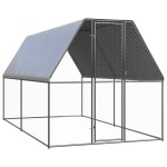 vidaXL Coteț de păsări pentru exterior, 2x4x2 m, oțel galvanizat vidaXL Coteț de păsări pentru exterior, 2x4x2 m, oțel galvanizat