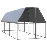 vidaXL Coteț de păsări pentru exterior, 2x6x2 m, oțel galvanizat vidaXL Coteț de păsări pentru exterior, 2x6x2 m, oțel galvanizat