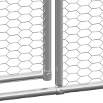 vidaXL Coteț de păsări pentru exterior, 2x10x2 m, oțel galvanizat vidaXL Coteț de păsări pentru exterior, 2x10x2 m, oțel galvanizat