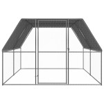 vidaXL Coteț de păsări pentru exterior, 3x4x2 m, oțel zincat
