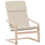 vidaXL Scaun de relaxare cu taburet, crem, textil vidaXL Scaun de relaxare cu taburet, crem, textil