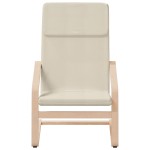 vidaXL Scaun de relaxare cu taburet, crem, textil vidaXL Scaun de relaxare cu taburet, crem, textil