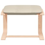 vidaXL Scaun de relaxare cu taburet, crem, textil vidaXL Scaun de relaxare cu taburet, crem, textil