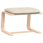 vidaXL Scaun de relaxare cu taburet, crem, textil vidaXL Scaun de relaxare cu taburet, crem, textil