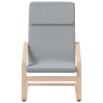 vidaXL Scaun de relaxare cu taburet, gri deschis, textil vidaXL Scaun de relaxare cu taburet, gri deschis, textil