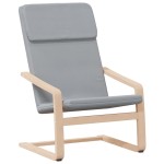 vidaXL Scaun de relaxare cu taburet, gri deschis, textil vidaXL Scaun de relaxare cu taburet, gri deschis, textil
