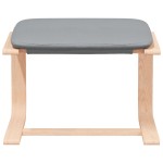 vidaXL Scaun de relaxare cu taburet, gri deschis, textil vidaXL Scaun de relaxare cu taburet, gri deschis, textil