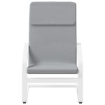 vidaXL Scaun de relaxare cu taburet, gri deschis, textil vidaXL Scaun de relaxare cu taburet, gri deschis, textil