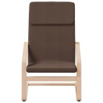 vidaXL Scaun de relaxare cu taburet, maro închis, material textil vidaXL Scaun de relaxare cu taburet, maro închis, material textil