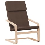 vidaXL Scaun de relaxare cu taburet, maro închis, material textil vidaXL Scaun de relaxare cu taburet, maro închis, material textil