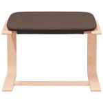 vidaXL Scaun de relaxare cu taburet, maro închis, material textil vidaXL Scaun de relaxare cu taburet, maro închis, material textil