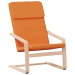 vidaXL Scaun de relaxare cu taburet, galben închis, material textil vidaXL Scaun de relaxare cu taburet, galben închis, material textil