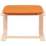 vidaXL Scaun de relaxare cu taburet, galben închis, material textil vidaXL Scaun de relaxare cu taburet, galben închis, material textil