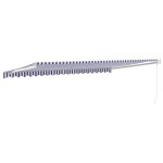 vidaXL Copertină retractabilă albastru/alb, 5x3 m, textil/aluminiu