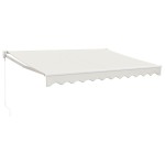 vidaXL Copertină retractabilă, crem, 3x2,5 m, textil și aluminiu vidaXL Copertină retractabilă, crem, 3x2,5 m, textil și aluminiu