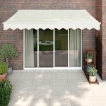 vidaXL Copertină retractabilă, crem, 3,5x2,5 m, textil și aluminiu vidaXL Copertină retractabilă, crem, 3,5x2,5 m, textil și aluminiu