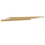 vidaXL Copertină retractabilă, galben/alb, 5x3 m, textil/aluminiu