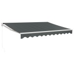 vidaXL Copertină retractabilă, antracit, 3x2,5 m, textil și aluminiu vidaXL Copertină retractabilă, antracit, 3x2,5 m, textil și aluminiu