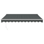 vidaXL Copertină retractabilă, antracit, 3x2,5 m, textil și aluminiu vidaXL Copertină retractabilă, antracit, 3x2,5 m, textil și aluminiu