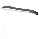 vidaXL Copertină retractabilă, antracit, 3x2,5 m, textil și aluminiu vidaXL Copertină retractabilă, antracit, 3x2,5 m, textil și aluminiu