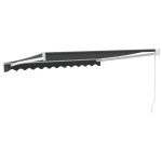 vidaXL Copertină retractabilă, antracit, 3x2,5 m, textil și aluminiu vidaXL Copertină retractabilă, antracit, 3x2,5 m, textil și aluminiu