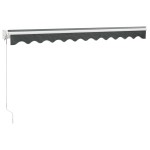 vidaXL Copertină retractabilă, antracit, 3x2,5 m, textil și aluminiu vidaXL Copertină retractabilă, antracit, 3x2,5 m, textil și aluminiu