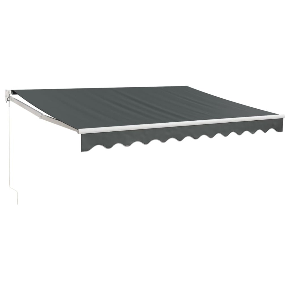 vidaXL Copertină retractabilă, antracit, 3,5x2,5 m, textil și aluminiu