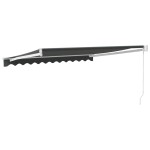 vidaXL Copertină retractabilă, antracit, 3,5x2,5 m, textil și aluminiu vidaXL Copertină retractabilă, antracit, 3,5x2,5 m, textil și aluminiu