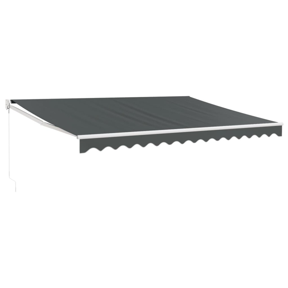 vidaXL Copertină retractabilă, antracit, 4x3 m, textil și aluminiu