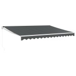 vidaXL Copertină retractabilă, antracit, 4x3 m, textil și aluminiu vidaXL Copertină retractabilă, antracit, 4x3 m, textil și aluminiu