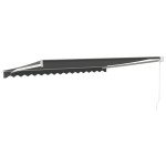 vidaXL Copertină retractabilă, antracit, 4x3 m, textil și aluminiu vidaXL Copertină retractabilă, antracit, 4x3 m, textil și aluminiu