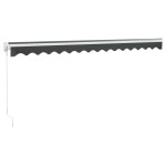 vidaXL Copertină retractabilă, antracit, 4x3 m, textil și aluminiu vidaXL Copertină retractabilă, antracit, 4x3 m, textil și aluminiu