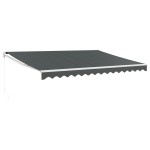 vidaXL Copertină retractabilă, antracit, 4,5x3 m, textil și aluminiu vidaXL Copertină retractabilă, antracit, 4,5x3 m, textil și aluminiu