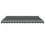 vidaXL Copertină retractabilă, antracit, 4,5x3 m, textil și aluminiu vidaXL Copertină retractabilă, antracit, 4,5x3 m, textil și aluminiu