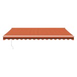 vidaXL Copertină retractabilă portocaliu/maro 4x3 m, textil/aluminiu vidaXL Copertină retractabilă portocaliu/maro 4x3 m, textil/aluminiu