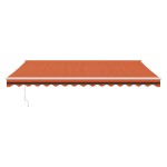 vidaXL Copertină retractabilă portocaliu/maro 4,5x3 m, textil/aluminiu vidaXL Copertină retractabilă portocaliu/maro 4,5x3 m, textil/aluminiu