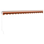 vidaXL Copertină retractabilă portocaliu/maro 4,5x3 m, textil/aluminiu vidaXL Copertină retractabilă portocaliu/maro 4,5x3 m, textil/aluminiu