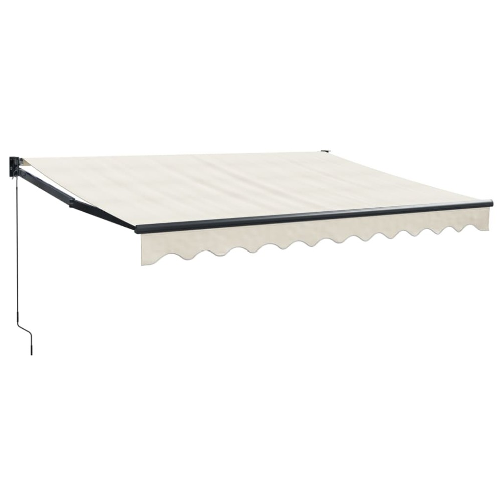 vidaXL Copertină retractabilă, crem, 3x2,5 m, textil și aluminiu
