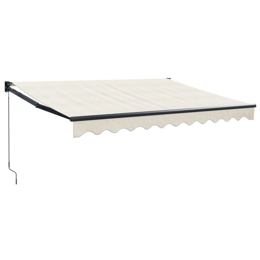 vidaXL Copertină retractabilă, crem, 3,5x2,5 m, textil și aluminiu