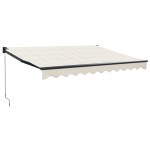 vidaXL Copertină retractabilă, crem, 3,5x2,5 m, textil și aluminiu vidaXL Copertină retractabilă, crem, 3,5x2,5 m, textil și aluminiu
